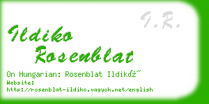 ildiko rosenblat business card